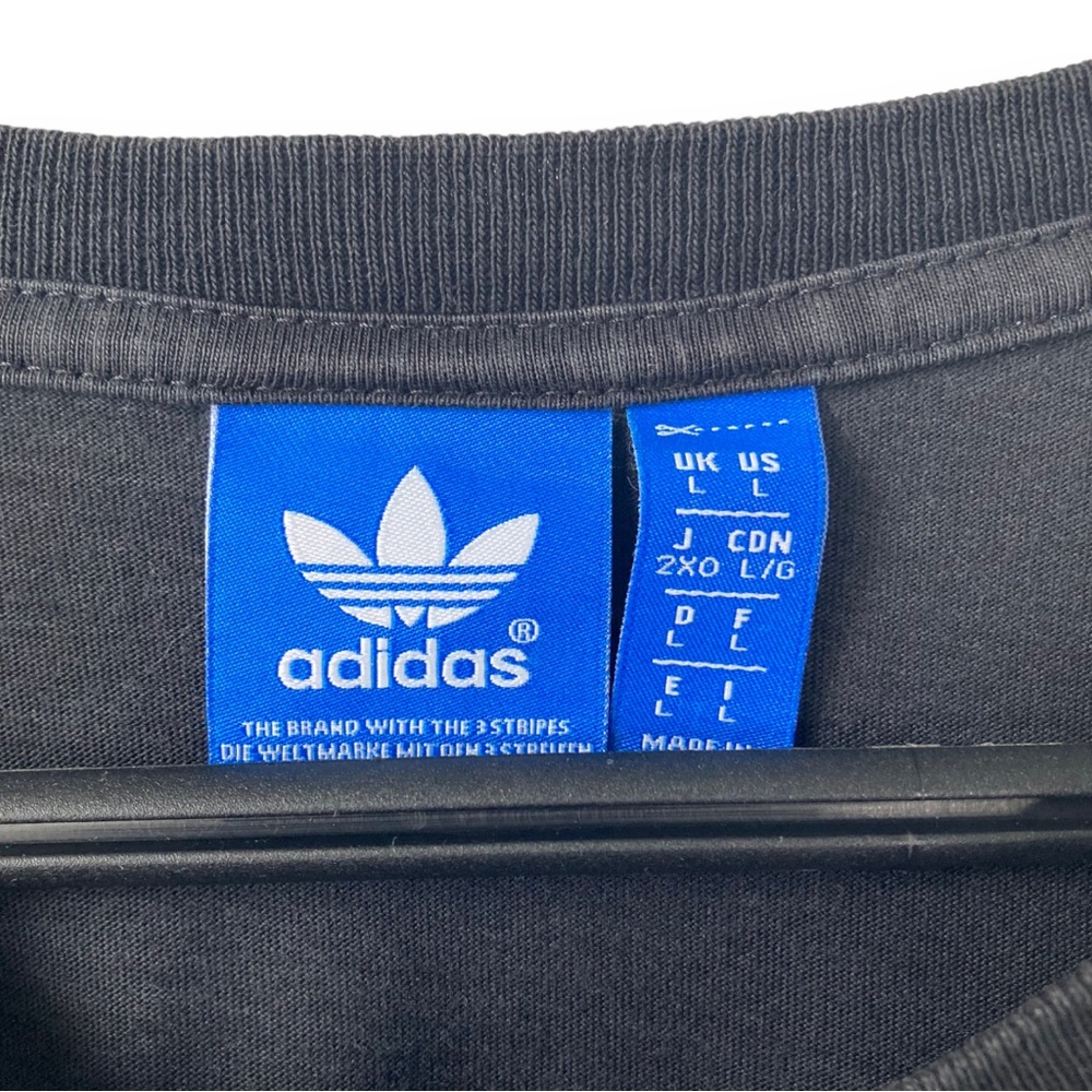 Unisex Black Adidas Graphic Print T-shirt L - Picture 6 of 8